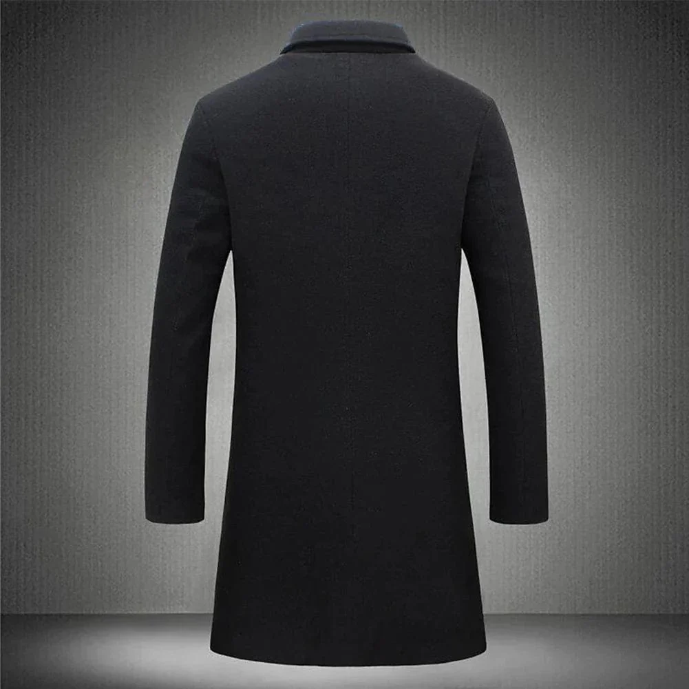 LONDON Men’s Long Wool Overcoat - Image 5