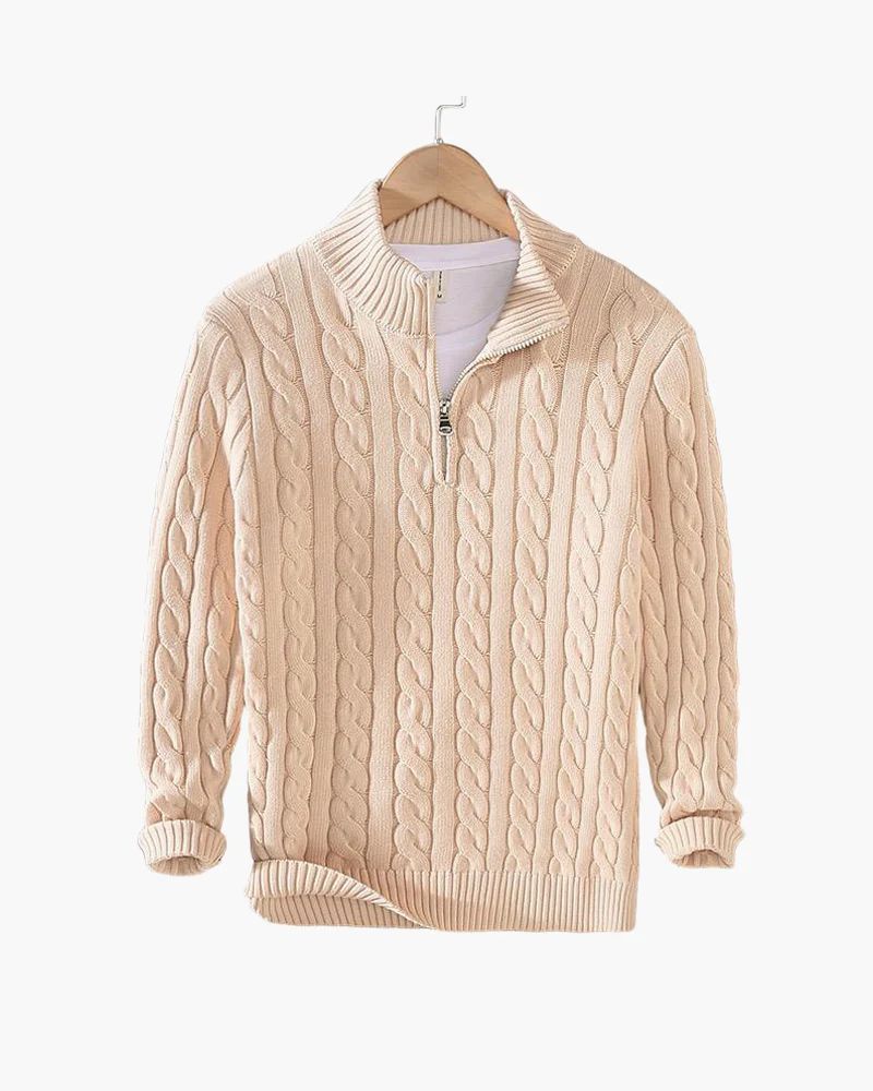 TAEBAEK Zipped Cable Sweater - Image 11